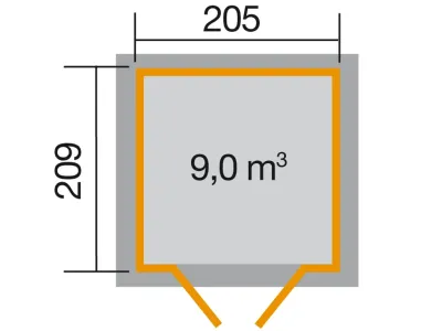 Gartenhaus 226 Gr. 1 21 mm grau Produktbild #2