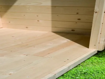 Gartensauna Norge 38 mm mit moderner Tür naturbelassen Produktbild #5