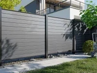 Clôture de jardin en PVC avec système d'emboîtement, couleur blanche