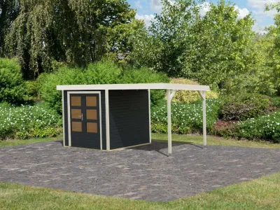 Hybrid-Gartenhaus Jupiter C Set anthrazit/weiß Produktbild #3