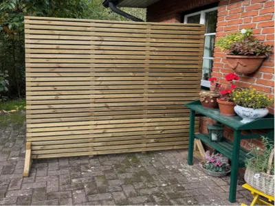 Sichtschutzzaun Lamellenzaun Kiefer Aosta KDI grün Produktbild #2