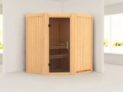 Systemsauna Taurin graphit Ganzglastür Produktbild #1