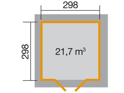 Gartenhaus 177 Gr. 2 28 mm naturbelassen Produktbild #2