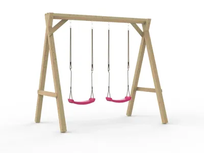 Doppelschaukel KDI inkl. 2 Schaukelsitze pink Produktbild #3