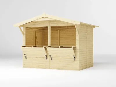 Marktstand - Verkaufsstand Stella 5 m² 16 mm naturbelassen inkl. Boden Produktbild #5