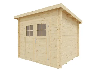 Gartenhaus Blockbohlenhaus Linz 19 mm naturbelassen inkl. Boden Produktbild #6