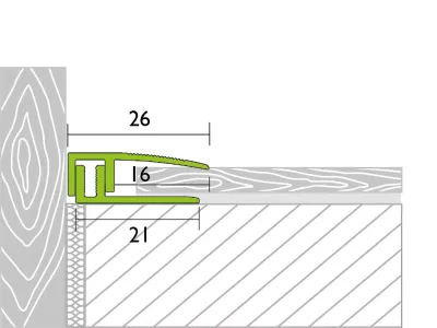 Abschlussprofil PROVARIO Universal Aluminium eloxiert Silber Produktbild #2