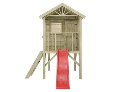 Stelzenhaus Funny XL KDI inkl. Rutsche rot Produktbild #7