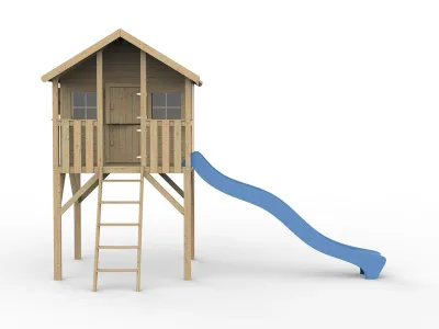 Stelzenhaus Big House KDI inkl. Rutsche blau Produktbild #2