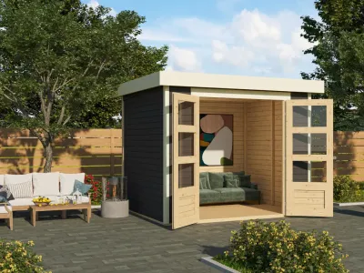 Gartenhaus Askola 3 19 mm terragrau Produktbild #1