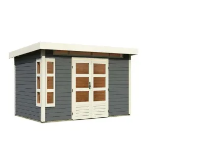 Gartenhaus Kastorf 7 28 mm terragrau Produktbild #6