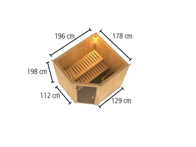 Elementsauna 68 mm Celine 1 Produktbild #8