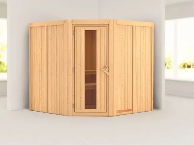 Systemsauna Jarin Holztür mit Isolierglas Produktbild #1
