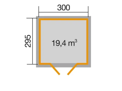 Gartenhaus 122 Gr. 5 28 mm naturbelassen Produktbild #2