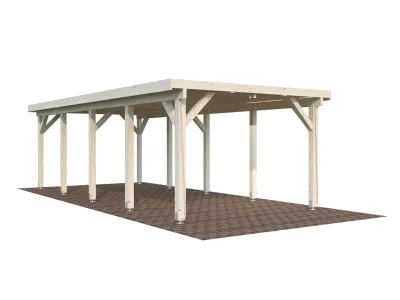 Carport Karl 23,1 m² naturbelassen Produktbild #2