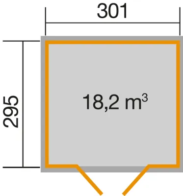 Gartenhaus 218 Gr. 4 28 mm schwedenrot Produktbild #2