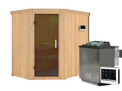 Sauna Systemsauna Carin, inkl. 9 kW Bio-Ofen mit externer Steuerung Produktbild #2