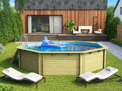 Holzpool 3 Set A naturbelassen Produktbild #1