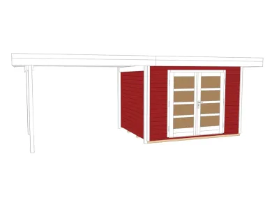 Gartenhaus Designhaus 126 B Gr. 2 28 mm schwedenrot Produktbild #2