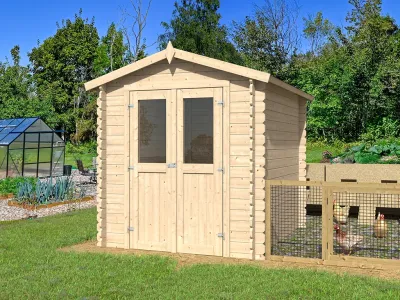 Gartenhaus BBH "Mini 2 D" 28 mm Satteldach Produktbild #1