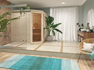 Sauna Lumi 1 Massivholz, ohne Ofen Produktbild #3