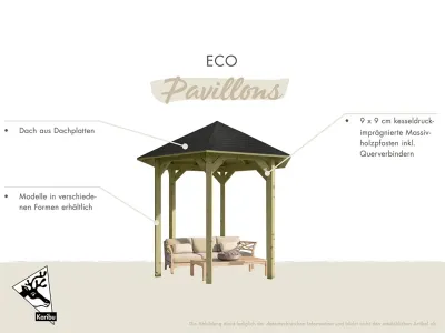 Pavillon SPARSET Lissabon ECO, inkl. Dachschindeln Produktbild #3