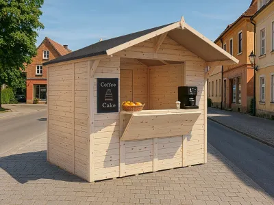 Marktstand - Verkaufsstand Niko 2 14 mm naturbelassen Produktbild #1