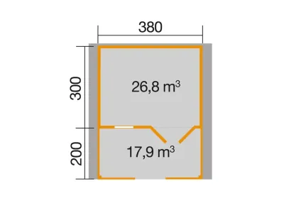 Gartenhaus Blockbohlenhaus 111 B Gr. 2 28 mm naturbelassen Produktbild #2