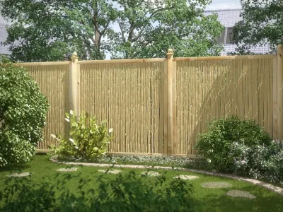 Sichtschutzzaun BAMBU Abschlusselement Produktbild #3