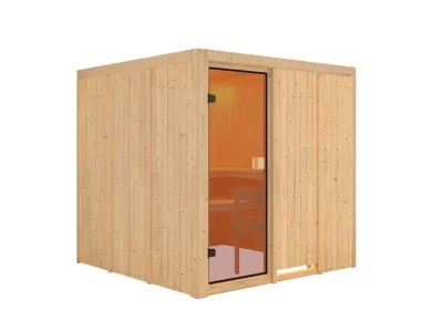 Sauna OULU mit bronzierter Glastür Produktbild #8