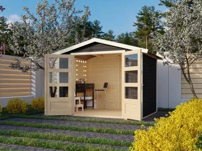 Gartenhaus Carlton 4 19 mm terragrau Produktbild #8