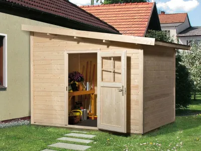 Gerätehaus Anlehnhaus 260 Gr. 2 28 mm naturbelassen Produktbild #1