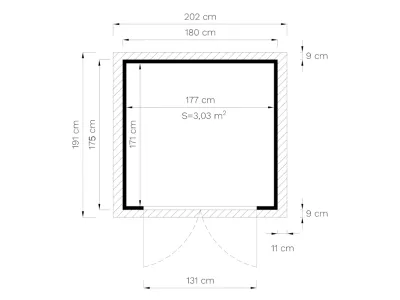 Gartenhaus Sylta 2 14 mm natur Produktbild #13