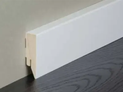 Sockelleiste Topline Massivholzkern Gletscherweiß Dekor Produktbild #2