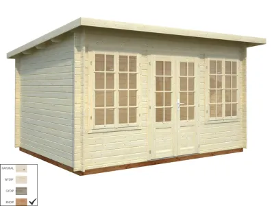 Gartenhaus Blockbohlenhaus Lisa 11,5 m² 34 mm braun tauchimprägniert Produktbild #2