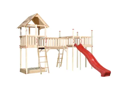 Spielturm Tabaluga Spielelandschaft 816 naturbelassen inkl. Rutsche Produktbild #2