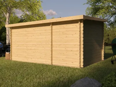 Gartenhaus Blockbohlenhaus Belfort 2 34 mm naturbelassen Produktbild #2