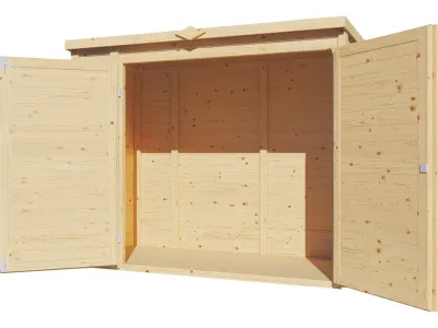 Geräteschrank Mülltonnenbox Multibox 3 14 mm natur Produktbild #3