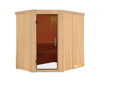 Systemsauna Carin graphit Ganzglastür Produktbild #2
