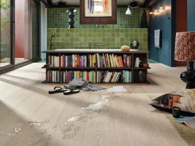 Lindura HD 400 Eiche natur muschelweiß 8910 Landhausdiele Gebürstet Produktbild #3