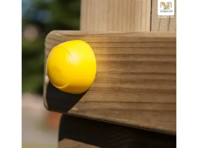 Spielturm Giant teakfarben inkl. Rutsche pink Produktbild #8