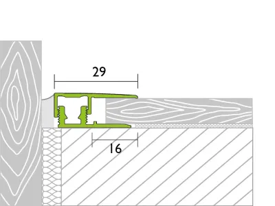 Abschlussprofil PROVARIOclip Universal Aluminium eloxiert Silber Produktbild #2