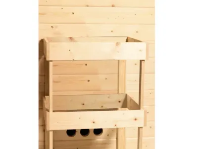 Saunahaus Mikka mit Klarglastür, inkl. 9 kW Saunaofen mit externer Steuerung Produktbild #6