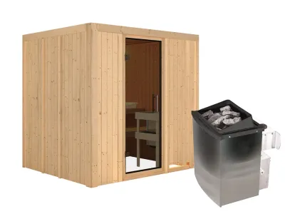Sauna Systemsauna Sodin, inkl. 9 kW Ofen mit integrierter Steuerung Produktbild #2