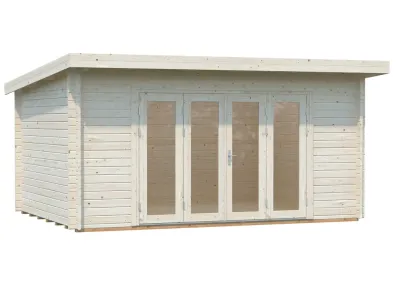 Gartenhaus Blockbohlenhaus Lea 14,2 m² 44 mm naturbelassen Produktbild #2