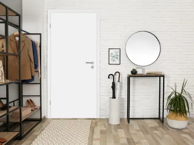 Zimmertür Alba Weißlack RAL 9010, Eckkante Produktbild #4