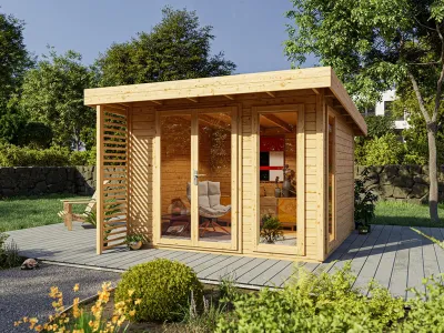 Abb. zeigt Gartenhaus inkl Boden (nicht enthalten)
