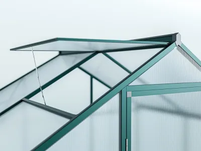 Gewächshaus Aluminium Garten Pflanzenhaus Alu Treibhaus Frühbeet mit Fundament Produktbild #11