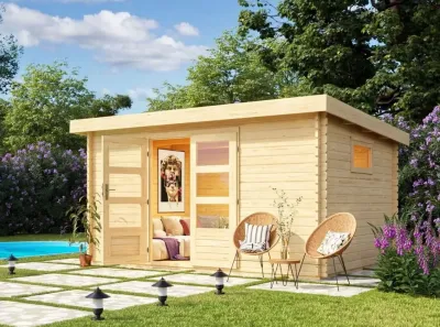 Gartenhaus Blockbohlenhaus Trittau 5 38 mm mit Varianten Produktbild #10