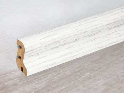 Sockelleiste Esche weiß Dekor Produktbild #1